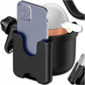   Nosač za kolica za čašu, bocu, telefon, crna univerzalna boca za vodu