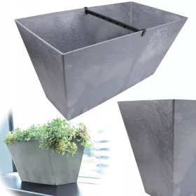    Prosperplast saksija 60 cm x 32,4 x 30 cm promjer 32 cm plastične nijanse sive i srebrne