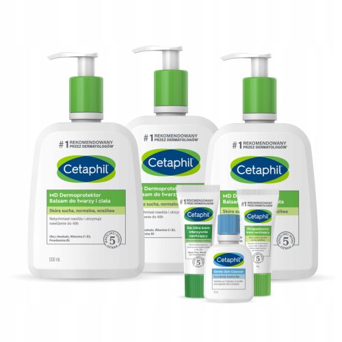 Cetaphil MD Dermoprotektor balzam za tijelo i lice 500 ml - 3 pakiranja + GRATIS mini