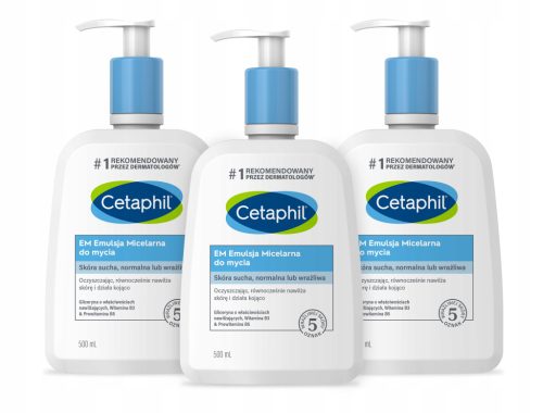 Cetaphil EM Micelarna Emulzija za Pranje 500 ml - Paket od 3 Komada