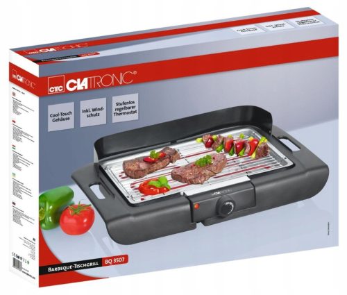  Tradicionalni električni roštilj Clatronic BQ 3507 crni 2000 W