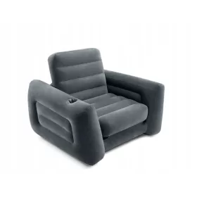   Madrac Fotelja Krevet Kanapa na Napuhavanje Intex 224 x 117 x 66 cm Sive Nijanse