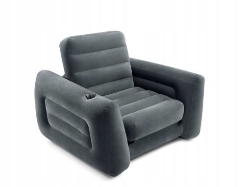 Madrac Fotelja Krevet Kanapa na Napuhavanje Intex 224 x 117 x 66 cm Sive Nijanse