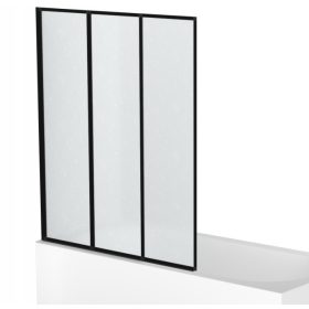   Red Shark trodijelni paravan za kadu, 120 x 140 cm, mliječni