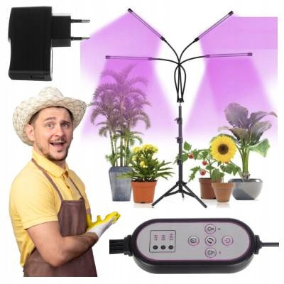 LED Svjetiljka za Uzgoj Biljaka s Stativom
