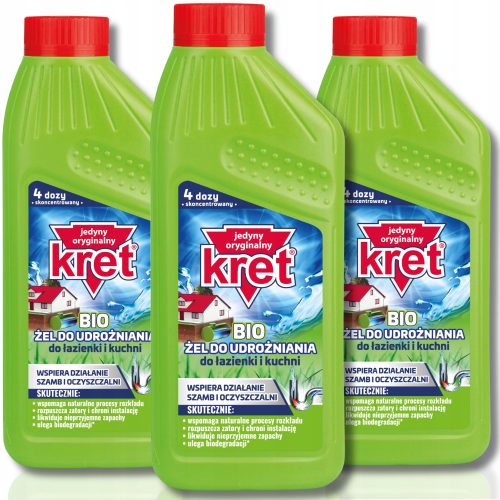 Preparat za uklanjanje začepljenih cijevi KRET BIO Gel za cijevi 3x500g