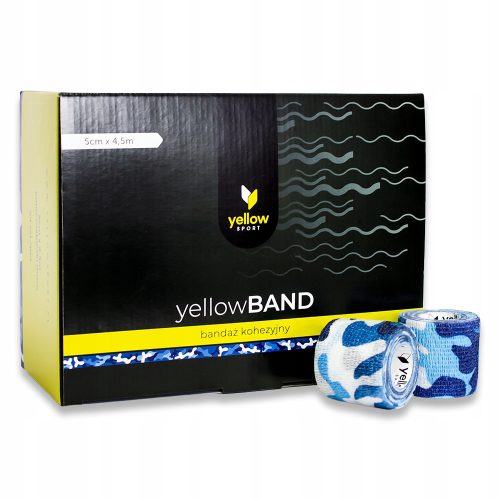 Kohezijski Bandaži yellowBAND u Camo Plavoj Boji 5cm x 4,5m - Paket od 12 Komada