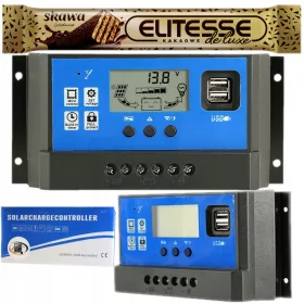   SOLARNI KONTROLER PUNJENJA 12V 24V LCD PANEL 30A + SKAWA WAFLE ELITESSE DE LUX 20G