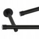 Karniša jednostruka crna mat 19 mm / 270 cm