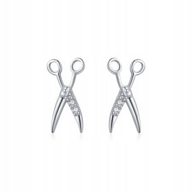 Srebrne naušnice u obliku škara s cirkonima Fraise 925