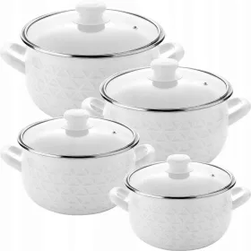 Set posuda Emalia Pleszew Diamond emajlirano 8 kom.