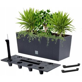    Prosperplast saksija 60 cm x 25 x 24 cm promjer 10 cm plastične nijanse sive i srebrne