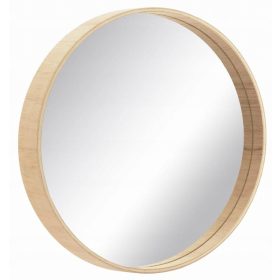   Lustro od drveta u skandinavskom stilu, okruglog oblika, 50cm ART