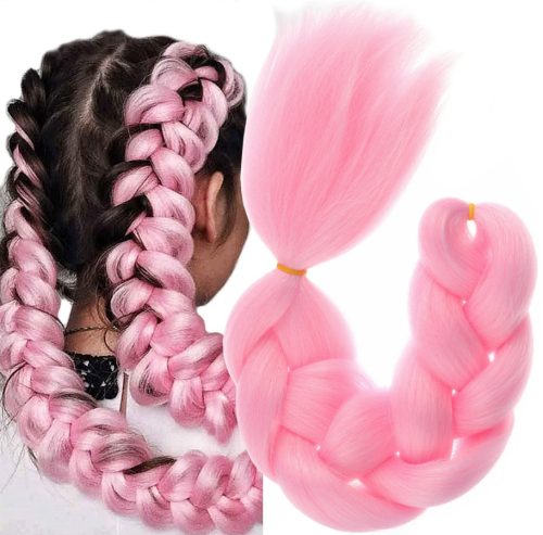 SYNTHETIC HAIR FOR BRAIDS, BRAIDED HAIR, DREADLOCKS, LIGHT PINK A16