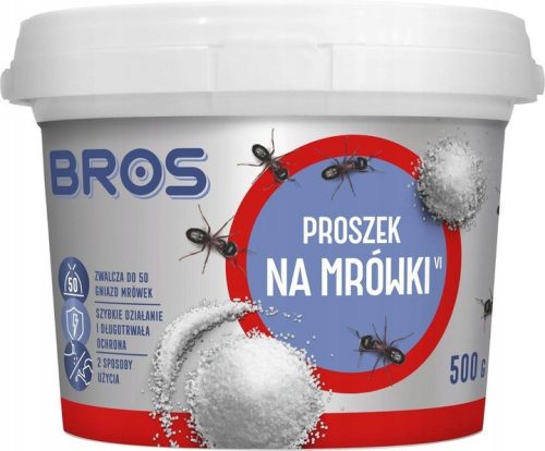 BROS snažan prah protiv mrava 500g + DABSTER.PL JEDNOKRATNE HDPE RUKAVICE 2 kom