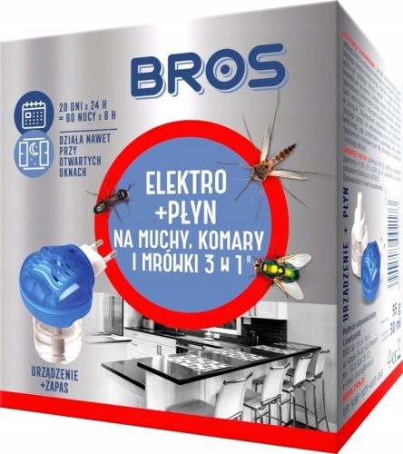  Tekućina protiv komaraca, mrava, muha Bros 0,25 kg 30 ml + DABSTER.PL RUKAVICE HDPE JEDNOKRATNE 2 kom.