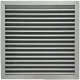 Ventilacijska rešetka s rešetkom Grilles Raczak, srebrna