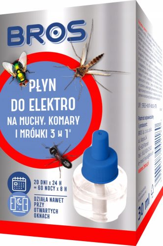  Tekućina za insekticidni elektrofumigator Bros 30 ml + DABSTER.PL RUKAVICE HDPE JEDNOKRATNE 2 kom.