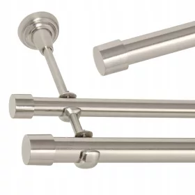 Dvostruki srebrni karniš za prozore - 25+19 mm / 440 cm