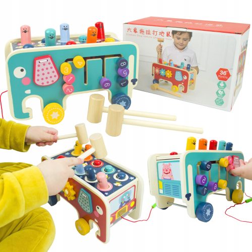 Dječja drvena igračka Slon Montessori