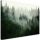 Slikovni prikaz na platnu, šumska scena u magli, dimenzija 120x80 cm