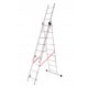 Drabina Ljestve 7,2 m aluminijske 3 x 9 do 150 kg