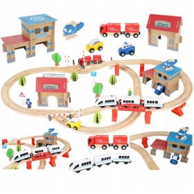 Dječja električna drvena željeznička staza Kruzzel 9362