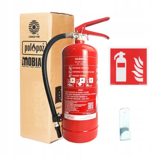 ZESTAW Gašenje požara prahom 4kg + vješalica + znak