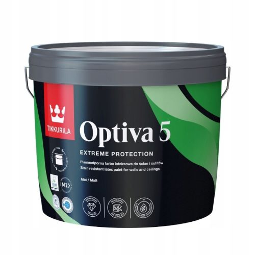 Tikkurila Optiva Mat 5 lateks boja Baza A 9L