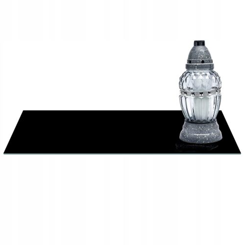  STAKLENI SVIJEĆNIK 60x20cm crni 486c