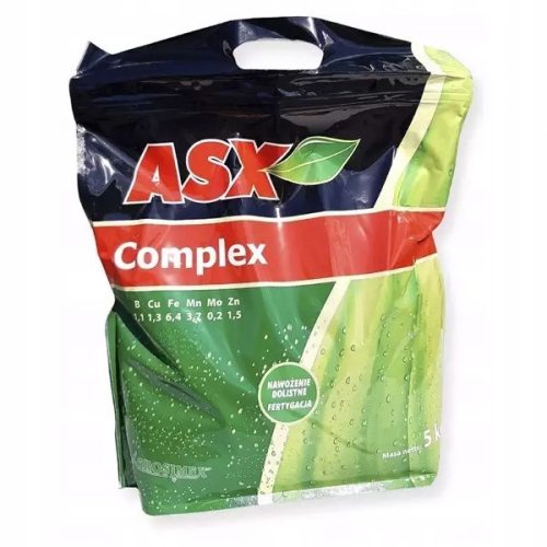 ASX Complex 5kg mikrogranulat za profilaktičko i interventno gnojenje mikroelementima za voćnjake i povrtnjake. Sadrži bor, željezo, mangan, cink, bakar, kobalt i molibden za optimalan rast i razvoj b