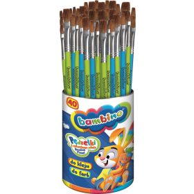 Bambino kistovi za boju i ljepilo u posudi