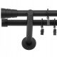  DUPLA MAT CRNA GARNIŠA METALNA 19mm / 300cm
