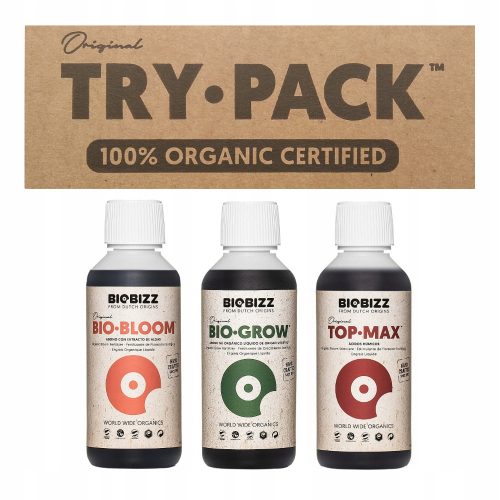 Biobizz organsko tekuće gnojivo za unutarnji uzgoj - set 3x250ml (Grow, Bio Bloom, Top Max)