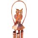 Gong zvona od bambusa s motivom sove 30 cm/110 cm