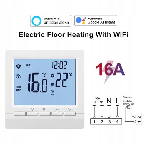Arhatreya Pametni WiFi Termostat Regulator Grijanja