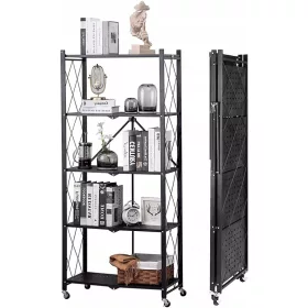 Sklopivi metalni regal na kotačićima LOFT - 5 polica