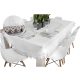 OBRUS GIPIURA PLAMOODPORNY 150x220 cm OWAL bijeli