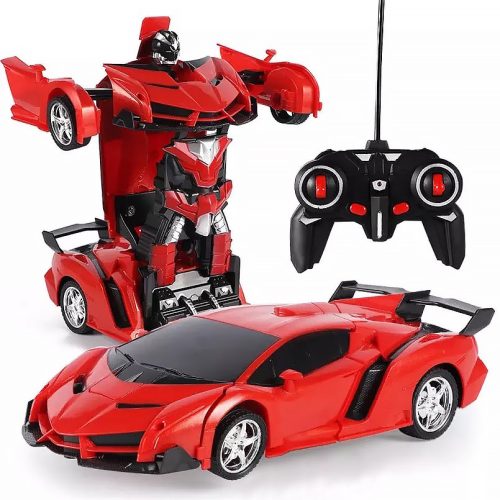 Robot auto na daljinsko upravljanje 2u1 transformirajući automobil AIG Poison crveni