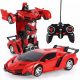 Robot auto na daljinsko upravljanje 2u1 transformirajući automobil AIG Poison crveni