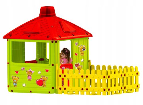 Dječja Kućica s Kominom i Tarasom - Keny Toys XXL Plastična Vrt Kućica za Djecu 2+ godine