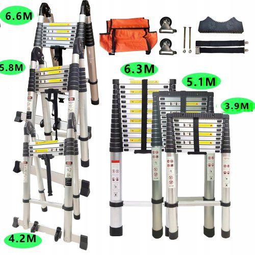Ljestve 6 m aluminijske 15 do 150 kg