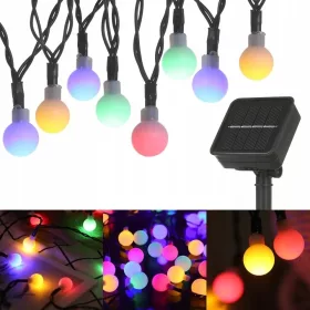 BOŽIĆNA GIRLANDA SOLARNA SA RGB SVJETILJKAMA 6,5 M 50 LED