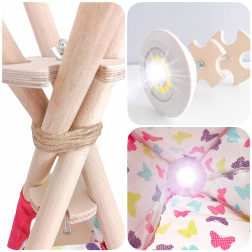 Dječji šator stabilizator za Tipi Wigwam Teepee s LED-om - Poljski proizvod + Gratis