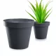  Prosperplast saksija 35 cm x 35 x 3,18 cm promjer 34,5 cm plastične nijanse sive i srebrne