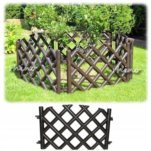 Vrtna ograda BJ Plastic 350 x 42 cm smeđa