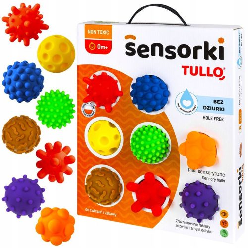 Senzorne kuglice Tullo Sensorky 8-PAK bez rupe - Pakiranje za razvoj svih osjetila