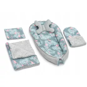   Set za bebe od 5 u 1 s velikim leptir madracem u obliku čahure i minky dekom