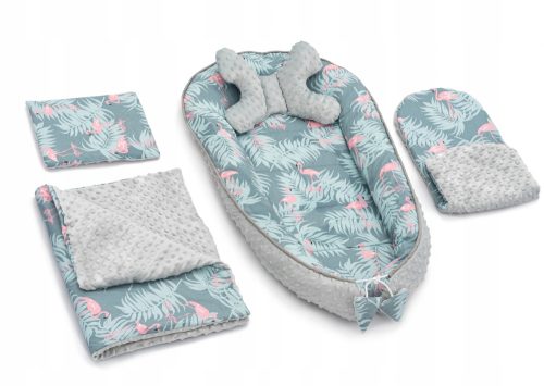Set za bebe od 5 u 1 s velikim leptir madracem u obliku čahure i minky dekom