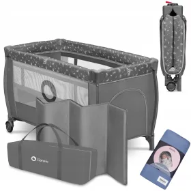    2u1 LIONELO STEFI PLUS Putni krevetić za djecu 0-3 godine + pelene od bambusa Lionelo LO-BAMBOO SWADDLE